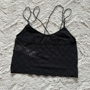 Gilly Hicks black lace ribbed bralette